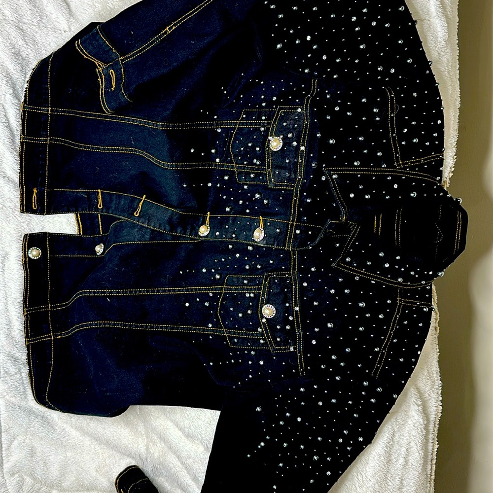 Custom decorated with Pearls and Crystals